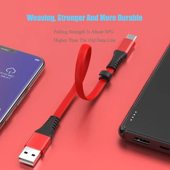30 cm Trumpas USB C Tipo Kabelis Greitas Įkroviklis Huawei 