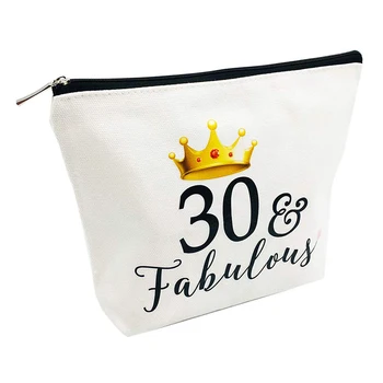 30 ir Pasakų Makiažo Kosmetikos krepšys Purvinas Trisdešimt varčios Moterims 30 30 metų Gimtadienio Jubiliejų, Dovanų Dekoravimas naudai