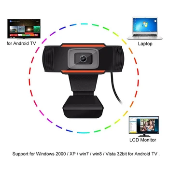 30 Laipsnių Pasukti Web Kamera 2.0 HD Kamera 1080p USB Vaizdo Įrašymo Web Kamera Su Mikrofonu PC Kompiuteris, 