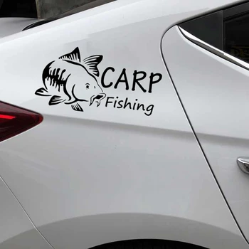 30041# juokinga KARPIŲ Žvejybos automobilių lipdukas atspindintis vandeniui automobilio lipdukas vinilo lipdukai ant automobilių, sunkvežimių bamperio galinio lango nešiojamas kompiuteris