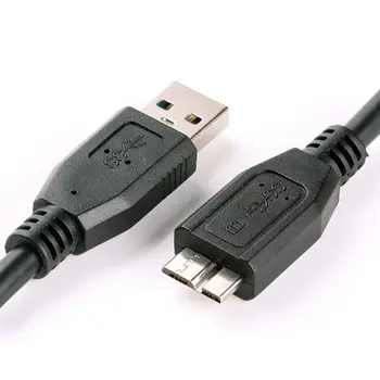 30CM Juoda Mini Nešiojamą USB 3.0 Male A-Micro B Greito Įkrovimo Duomenų Kabelį, Laidą Veda Laidą, Skirtą Išorinį Kietąjį Diską Diskas