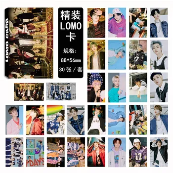 30pcs/set kpop NCT lomo kortelės Aukštos kokybės HD spausdinimo Mados NCT 127 Svajonė WayV Kpop grupės Naujas albumas kortelės photocard naujas