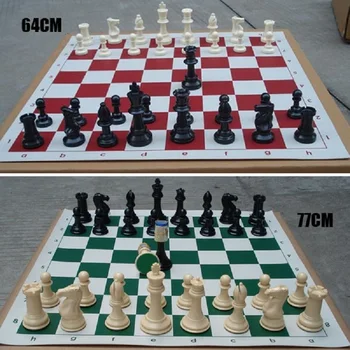 32 Viduramžių Šachmatai Vienetų/Plastiko Užbaigti Chessmen Tarptautinis Žodis Šachmatų Žaidimas Pramogų Black&White 64/77MM