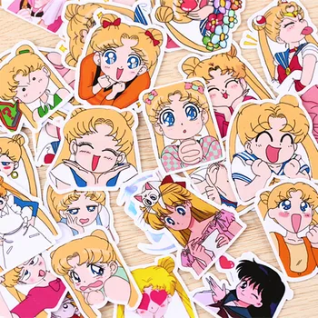 33pcs Anime Sailor Moon Lipdukas Paster Animacinių filmų užrašų knygelė Amatų Dekoro Cosplay Kostiumai, Pasiūlymo Priedai