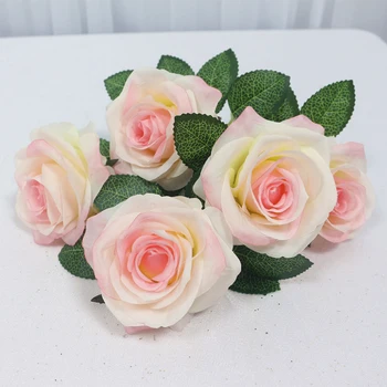 34cm Rose Šilko Dirbtinės Gėlės Maža Puokštė 5 Galvos Netikrą Gėlių Valentino Diena, Vestuvių Dekoravimas, Patalpų Flores 