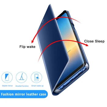360 Pilnas draudimas Veidrodis Danga Flip Case For Huawei Honor 7A Dua L22 AUM AL20 29 Apsaugos mobiliųjų Telefonų Padengti 7C 8A Pro 8C, 8X