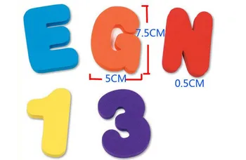36pcs/Set Raidinis Raštas Dėlionė Baby Vonios Žaislai, Minkštos EVA Vaikams, Kūdikių Vandens Žaislai, Vonios Anksti Švietimo Siurbimo Iki