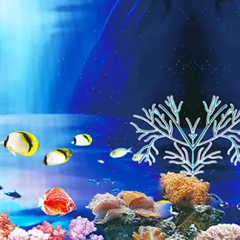 3D Akvariumas Kraštovaizdžio, aplinkosaugos ¾enklelis Plakatas Žuvų Bakas Fone Tapybos Lipdukas Vandenyno Jūros Augalų Fone Namų Apdaila