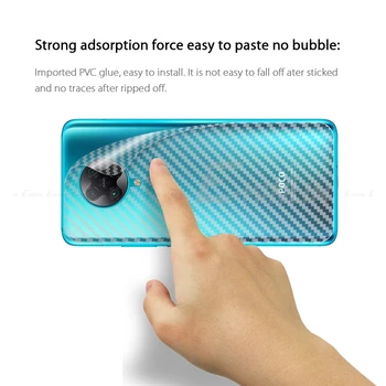 3D Anglies Pluošto Galinio Dangtelio Ekrano apsaugos XiaoMi PocoPhone POCO C3 X3 NFC M3 M2 F2 Pro F1 X2 Lipdukas Filmas Ne Stiklo