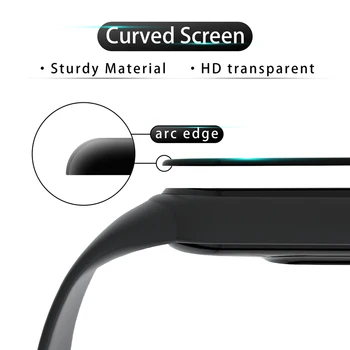 3D Apsauginis Stiklas Xiaomi mi juosta 5 4 filmas apie Mp band5 Smart MiBand 4 Viršelis Minkštas Screen Protector mi juosta 5 Stiklo Plėvelės