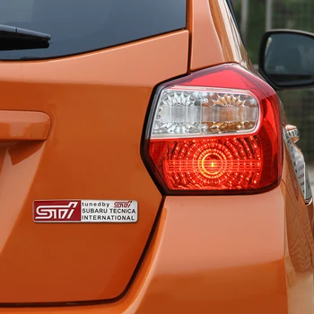 3D Automobilių Lipdukai Kietas STI Metalo Ženklelis Emblema Decal 