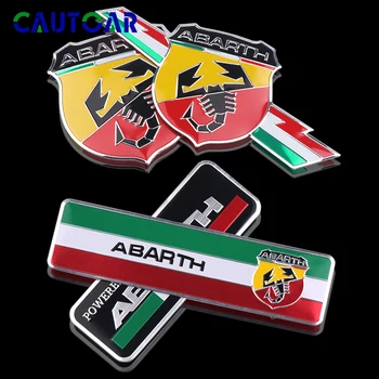 3D Automobilių Stilius Abarth Skorpionas logotipą, Metalo Lipdukas Ženklelis Emblema Decal Visiems Fiat Punto 124/125/125/500 apdailos Reikmenys