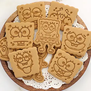 3d Cookie Cutters Plastiko SpongeBobs Kūrybos Animacinių filmų Sausainių Pelėsių Namų Kepimo 