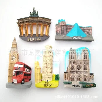 3D Derva, Šaldytuvas Magnetai, Italija Berlynas Prancūzija Paryžius Londonas Switerland Turizmo Suvenyrų Magnetinio Šaldytuvas Lipdukai Namų Dekoro