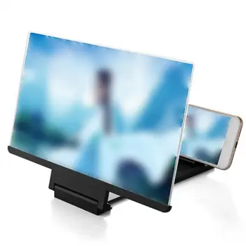 3D ekranas mobiliojo telefono stiprintuvo 8 colių HD vaizdo didinamojo stiklo projektorius Praktinių nešiojamieji projektoriai