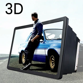 3D Ekrano Didintuvai Stiprintuvo Mobiliojo telefono Ekrane Teleskopinis Padidinamąjį Stiklą Žiūrėti 3D Filmus Sumanaus Telefono Stovas Atostogų Dovanos