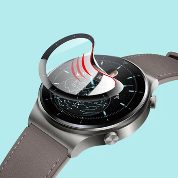 3D Išlenkti Minkštas Kraštas Apsaugine Plėvele Padengti Apsaugos Huawei GT 2 Pro Žiūrėti GT2 Smartwatch Pilnas Ekranas Screen Protector Atveju