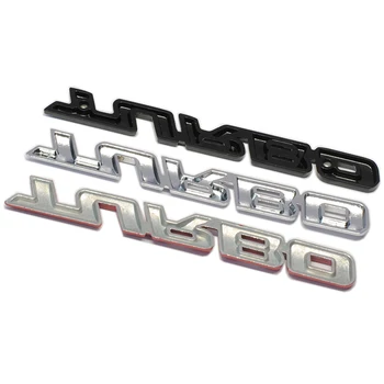 3D Metalo TURBO Emblema Automobilių Lipdukas Kūno Galiniai Vartų Ženklelis Ford Focus ST, RS Fiesta Mondeo Tuga Ecosport Fusion Automobilių Stilius