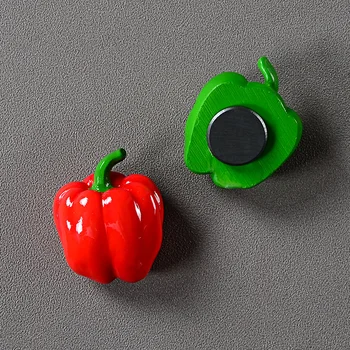 3D modeliavimas daržovių, vaisių, šaldytuvo magnetų pranešimą po Pipirai, grybų magnetas apdailos Pomidorų, svogūnų šaldytuvas lipdukai