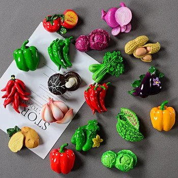 3D modeliavimas daržovių, vaisių, šaldytuvo magnetų pranešimą po Pipirai, grybų magnetas apdailos Pomidorų, svogūnų šaldytuvas lipdukai
