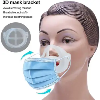 3D Nagų Kaukė Paramos Kvėpavimo Padėti Padėti Kaukė Vidinės Pagalvėlės Laikiklis Maisto kokybės Silikono Kaukė Turėtojas Kvėpuojantis Valv Masque
