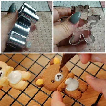 3D Nerūdijančio Plieno Slapukus Cutter Animacinių filmų Mini Turėti Saldainių, Sausainių Pelėsių Vaikai 