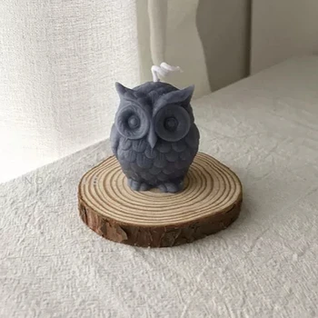 3D Pelėda žvakė pelėsių 