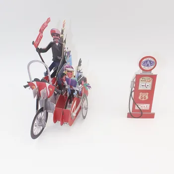 3D pjovimas Lazeriu Rankų darbo Drožyba su Gimtadieniu Motociklo Popieriaus Kvietimą Atvirukai Atvirukas Gimtadienio Kūrybos Dovana