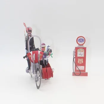 3D pjovimas Lazeriu Rankų darbo Drožyba su Gimtadieniu Motociklo Popieriaus Kvietimą Atvirukai Atvirukas Gimtadienio Kūrybos Dovana