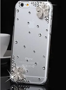 3D Rankų darbo, Aišku, Bling Gėlių Krištolas kalnų krištolas, Deimantas Pearl Odos Atveju iPhone, 12 mini Pro 11 Max XS Max XR X 8 6 5 7 Plius