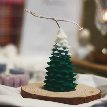 3D Vaškas Kalėdų Eglučių Žvakės Silikono Formos Kalėdų Dovana Draugams Desertui Želė, ledų Aromaterapija Žvakės Formos