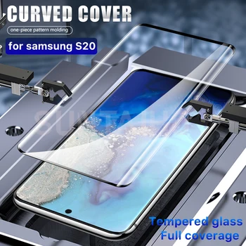 3D Visiškai Padengti Grūdinto Stiklo Samsung Galaxy S10 S20 Plius S20e Screen Protector Filmas Pastaba 10 9 S8 S9 S10 Apsauginis Stiklas