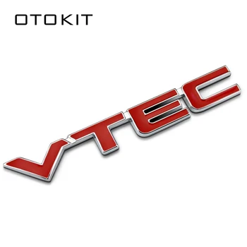3D VTEC Metalo Automobilių Formavimo, Pertvarkymo Emblema Sparno ir Uodegos Kūno Ženklelis Cinko Lydinys Lipdukas Honda Civic Sutarimu Odyssey Spirior CRV