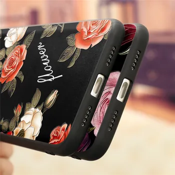 3D Įspausti Rožių Žiedų Telefoną Atveju Xiaomi Redmi Pastaba 8 Pro 