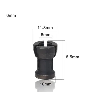 3pcs/daug Aukšto Tikslumo Adapteris collet karka maršrutizatorius priemonė, Adapteriai turėtojas 6mm/6.35 mm/8mm