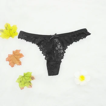 3pcs/daug Nėrinių Tangas Diržas Moterų Sexy Permatomos Kelnaitės Erotinis apatinis Trikotažas Stygos Besiūlių Ponios Kelnės Mini T Panty