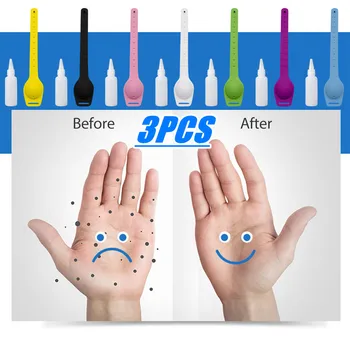 3PCS Nešiojamų Rankų dezinfekavimo priemonės Apyrankės Apyrankės Pusės Indelio 10ML skalbti rankomis Gelis Su Valyti Apyrankė P902