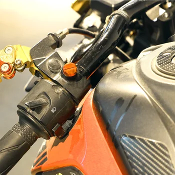 3pcs Oranžinė Motociklas M10*1.25 CNC Veidrodėliai Angą Įkiškite Varžtus Dangtelio Kepurės Sriegio Adapterį Varžtai KTM DUKE RC 125 390 200 690