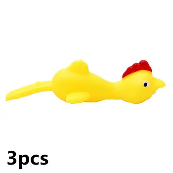 3PCS Piršto Paukščių Įdomus Naujovė Žaislų Juokingas Pokštas Gumos Vištienos Tampri Plaukioja Turkija Partija Pasisako