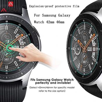 3pcs Samsung Galaxy Watch42mm 46mm Klasikinis Grūdintas Stiklas Screen Protector Apsauginės Plėvelės Guard Stabdžių Sprogimo Anti-sudužtų