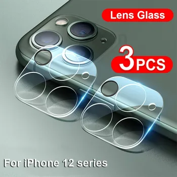 3Pcs vaizdo Kameros Apsauginė Grūdintas Stiklas iPhone 12 Mini Pro Max Screen Protector Dėl 