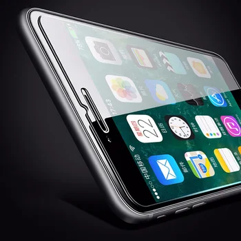 3Pcs Visiškai Padengti Grūdinto Stiklo iPhone 7 8 Plus SE 2020 Screen Protector Apsauginė Stiklo iPhone 7 8 6 6S Plius Filmas