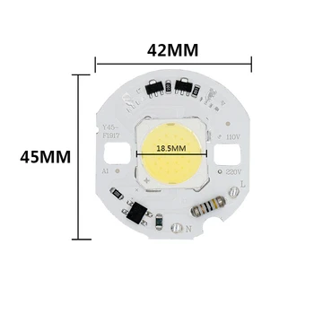 3W 5W 9W 7W AC185-AC220V LED, COB (Chip Šviesos nereikia vairuotojo Smart IC lemputės, Lempos, 