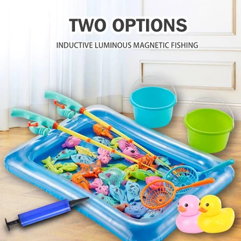3WBOX Magnetinis žaislas žuvų plaukimo žaisti vandens baseinas Tėvų-vaikų interaktyvūs lauko žaislai, skirti vaikams nuo 3 metų pyplys Žaidimas Vaikams