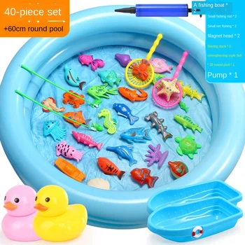 3WBOX Magnetinis žaislas žuvų plaukimo žaisti vandens baseinas Tėvų-vaikų interaktyvūs lauko žaislai, skirti vaikams nuo 3 metų pyplys Žaidimas Vaikams