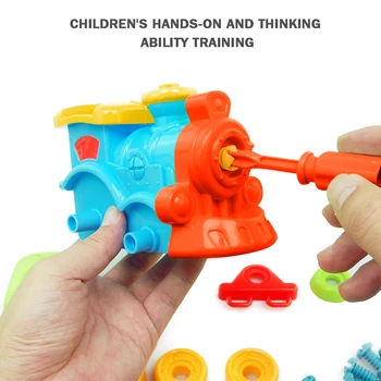 3WBOX Vaikai Gręžimo Žaislų, Kūrybinės Švietimo Gręžimo Varžtai Veržlė 3D Dėlionę Surinkti Mozaikos Dizainas Pastato Apsimesti Žaisti berniukams