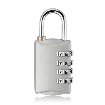 4 Dial Skaitmenų Saugumo Apsauga Slaptažodžiu Derinys Lagaminą Bagažo Metalo Kodą, Slaptažodį Lock Spynos, Kelionės Reikmenys