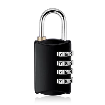 4 Dial Skaitmenų Saugumo Apsauga Slaptažodžiu Derinys Lagaminą Bagažo Metalo Kodą, Slaptažodį Lock Spynos, Kelionės Reikmenys