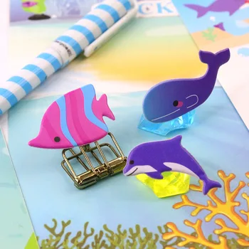 4 lakštai/set jūrų gyvybės animacinių filmų žuvų lipdukai kūdikių vaikams mielas 3D burbulas reljefiniai lipdukas užrašų knygelė skirta berniukas mergaitė miegamojo puošmena