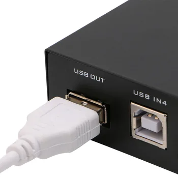 4 Uostų USB2.0 Bendrinimo Įrenginį Perjungti Switcher Adapteris Box PC Skeneris, Spausdintuvas